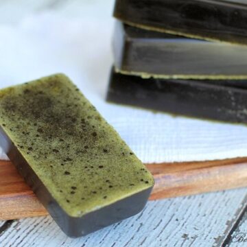 Homemade Green Tea Lemon Bar Soap