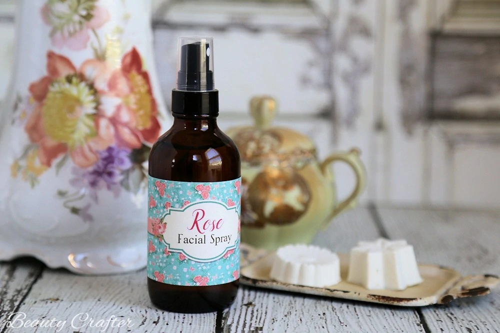 Rose Face Spray Recipe and Free Printable Labels