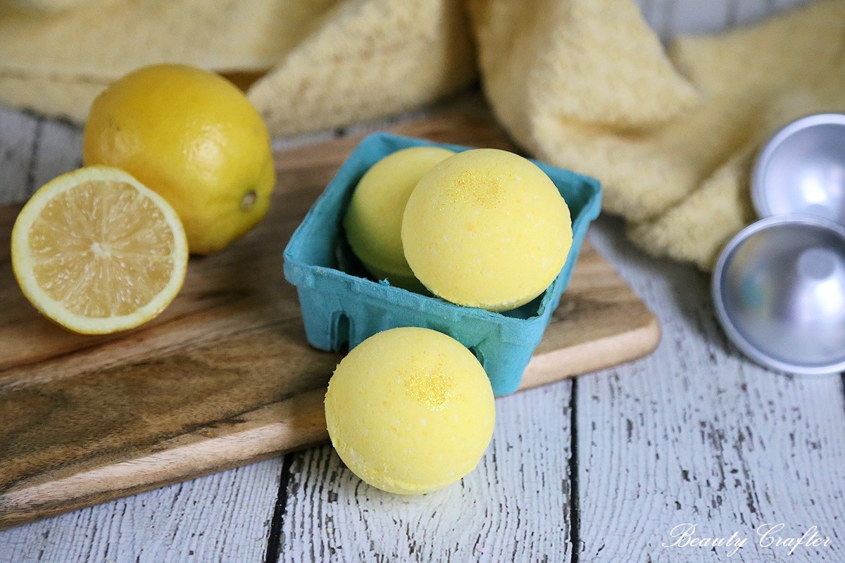 Lemon Bath Bombs Recipe for Homemade bath bombs