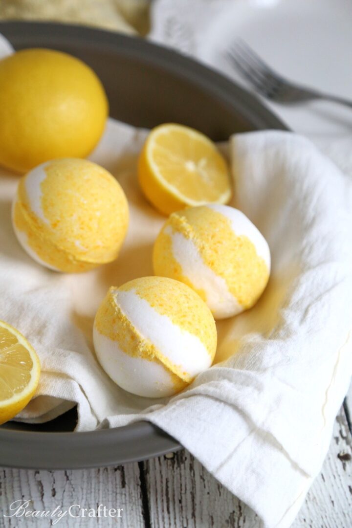 Lemon Bath Bombs Recipe DIY Lemonade Bath Fizzies