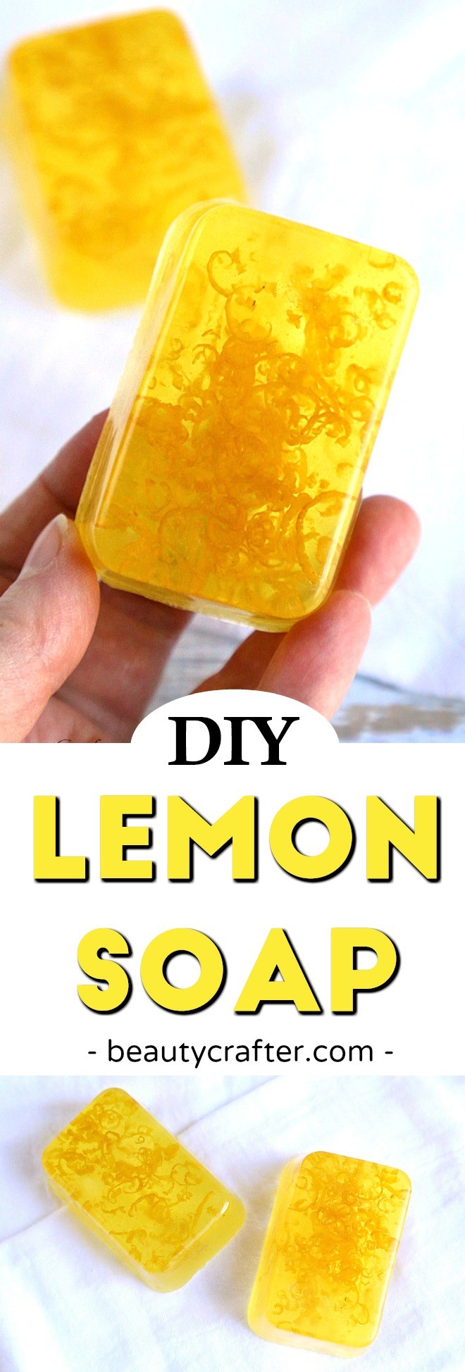 Lemon Soap - DIY Soap Recipe - Refreshing Lemon Zest soap makes a great DIY gift! #soap #soapmaking #crafts #diygifts #MothersDay #lemon