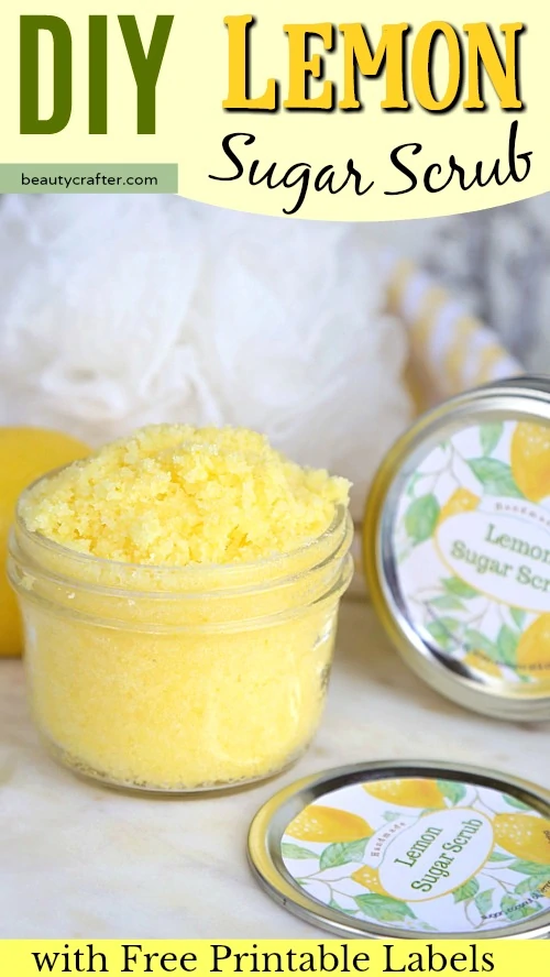 DIY Lemon Sugar Scrub with Labels