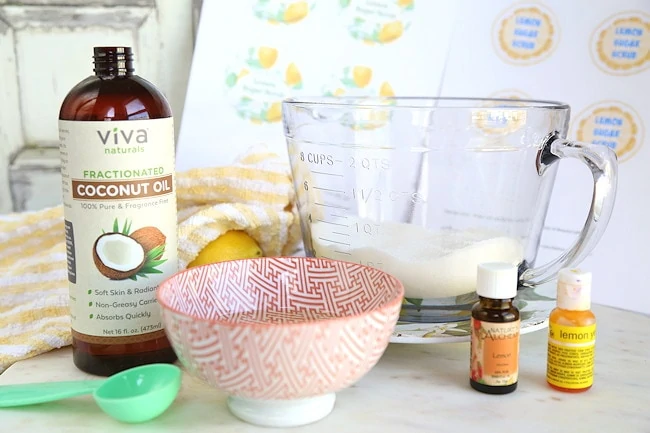 Lemon sugar scrub ingrediënten