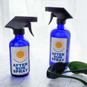 sunburn relief spray with essential oils