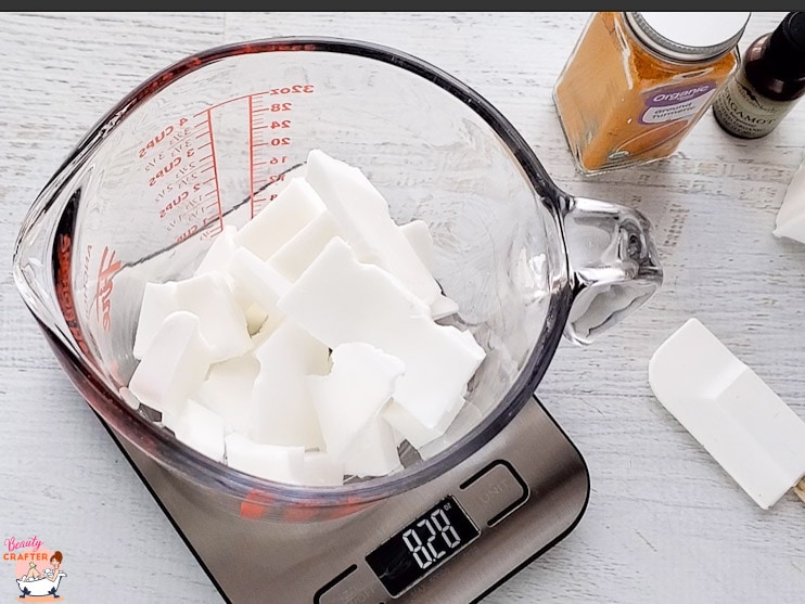 Melt and Pour Soap Base chopped up