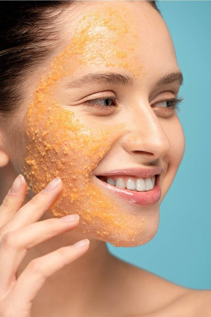 face scrub with turmeric