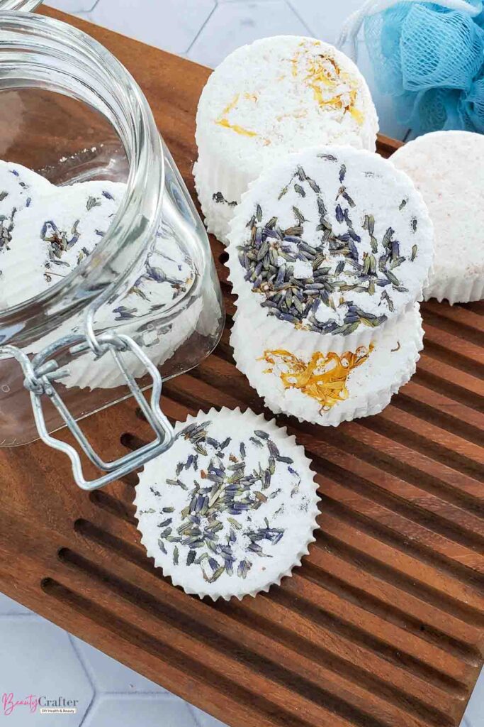 Shower Steamers with herbs and natural essential oils.